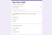 Link Tes Ujian Player MLBB Google Form Viral dan Cara Ikut Quiz Seberapa Pro Anda Main Mobile Legends