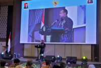 Menteri Agama (Menag) Yaqut Cholil Qoumas dalam acara peluncuran Program Prioritas Direktorat Jenderal Bimbingan Masyarakat Katolik di Gedung Konferensi Waligereja Indonesia, Jakarta, Kamis (16/5/2024). Foto: Antara