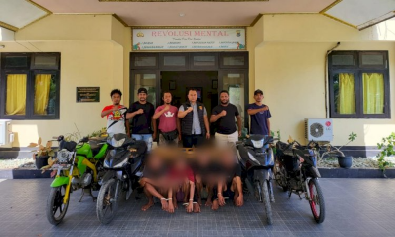 Tim Jatanras Komodo Satreskrim Polres Manggarai Barat menangkap empat orang remaja yang melakukan tindak pidana pencurian yang selama ini beraksi di Labuan Bajo, Manggarai Barat. Foto: Polres Mabar