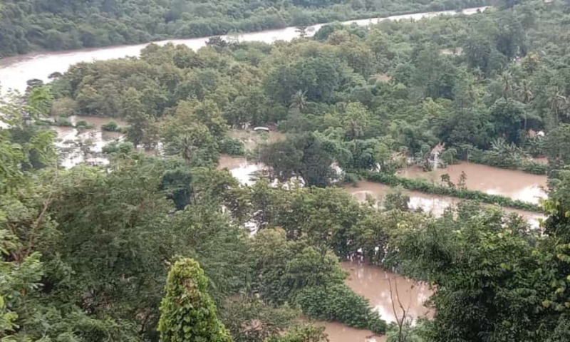 Banjir yang meluap dari Sungai Wae Nengke, Wae Longge, dan Wae Lempar merendam 6 hektar sawah dan 3 hektar kebun jagung milik warga di Kabupaten Manggarai Barat pada Kamis pagi (22/2/2024). Foto: Tajukflores.com/Istimewa