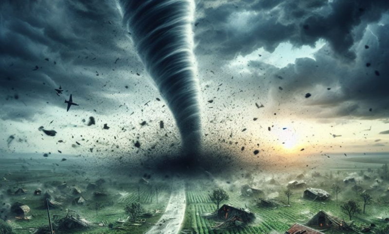 BMKG mengungkapkan, puting beliung merupakan fenomena cuaca yang secara visual memiliki kesamaan dengan tornado. Foto ilustrasi tornado