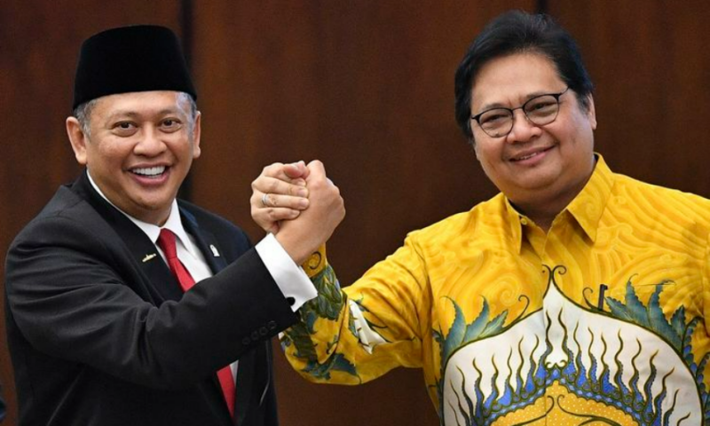 Bambang Soesatyo atau Bamsoet kembali bertemu Airlangga Hartarto di perebutan kursi ketua umum Partai Golkar tahun 2024. Foto: Istimewa