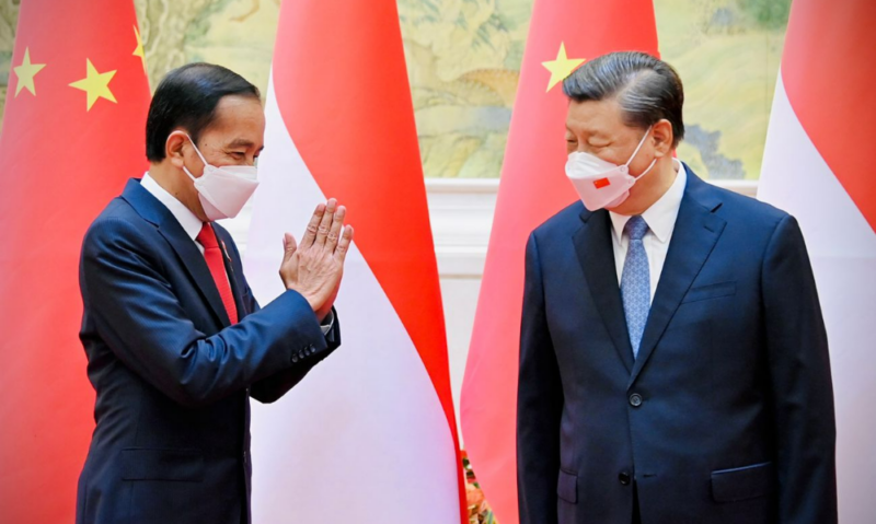 Arsip Foto: Presiden Jokowi melakukan pertemuan bilateral dengan Presiden China Xi Jinping di Villa 14, Diaoyutai State Guesthouse, Beijing, Selasa sore, 26 Juli 2022. (Setneg)