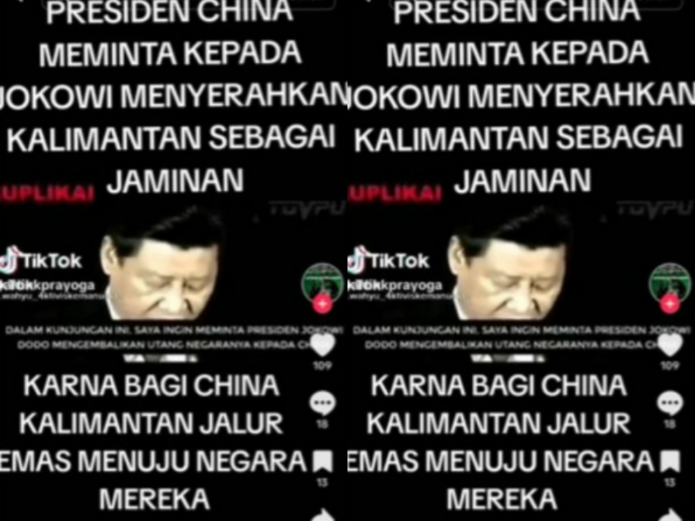 Pidato Presiden China Minta Jokowi Serahkan Pulau Kalimantan sebagai Jaminan Utang, Ini Faktanya!