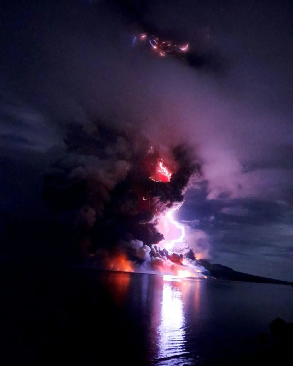 Foto: Gunung Ruang Erupsi, Melontarkan Abu Vulkanik Setinggi 3.000 Meter!