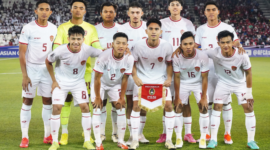Skuad Timnas Indonesia U-23 saat laga kontra Qatar di AFC 2024. Foto: PSSI