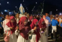Umat muslim Labuan Bajo, Manggarai Barat berpartisipasi dalam Festival Golo Koe 2022. Foto: Tajukflores.com