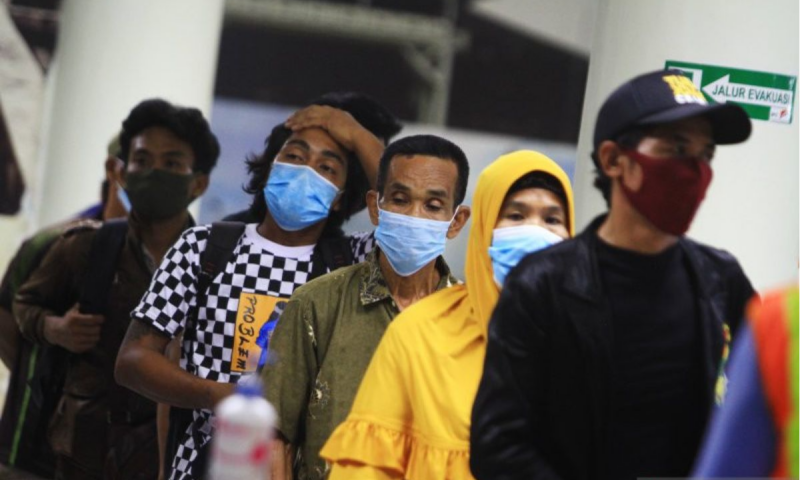 Dokumentasi pekerja migran yang dipulangkan ke Semarang, Jawa Tengah. Foto ilustrasi: Antara
