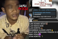 Seorang pemuda yang diduga menjadi admin utama group Telegram 'Islam Sesat' yang melakukan penistaan agama (Tajukflores.com/Twitter)