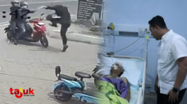 Korban penembakan dari kawanan curanmor di depan sebuah swalayan di Jayanti, Tangerang pada Kamis (5/9/2024), meninggal dunia. Foto kolase: Tajukflores.com


